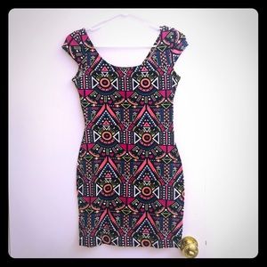 H&M multicolored patterned dress